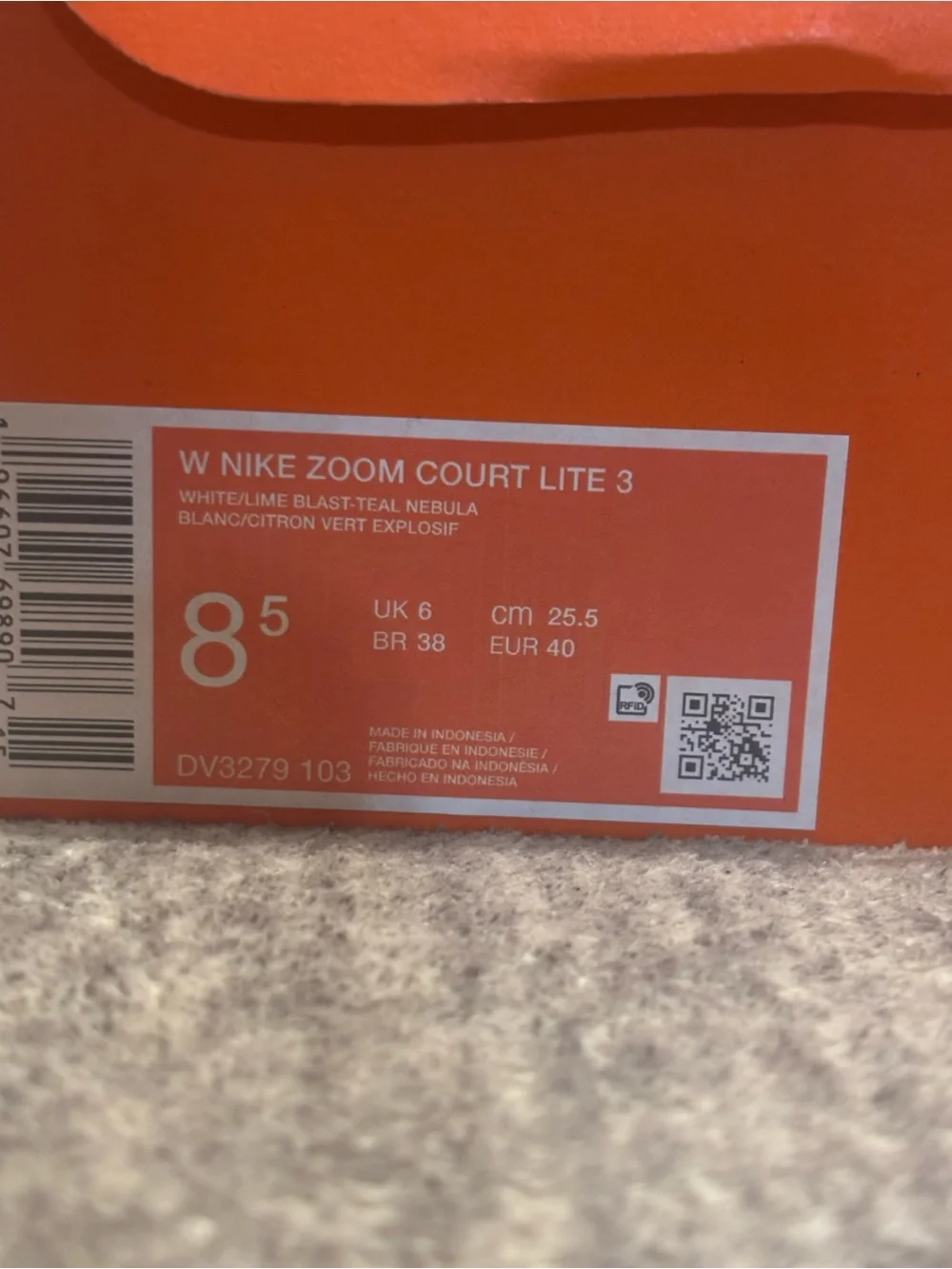 Nike womens W Nike Zoom Court Lite 3 RUNNING SHOES Women’s 8.5 NWB